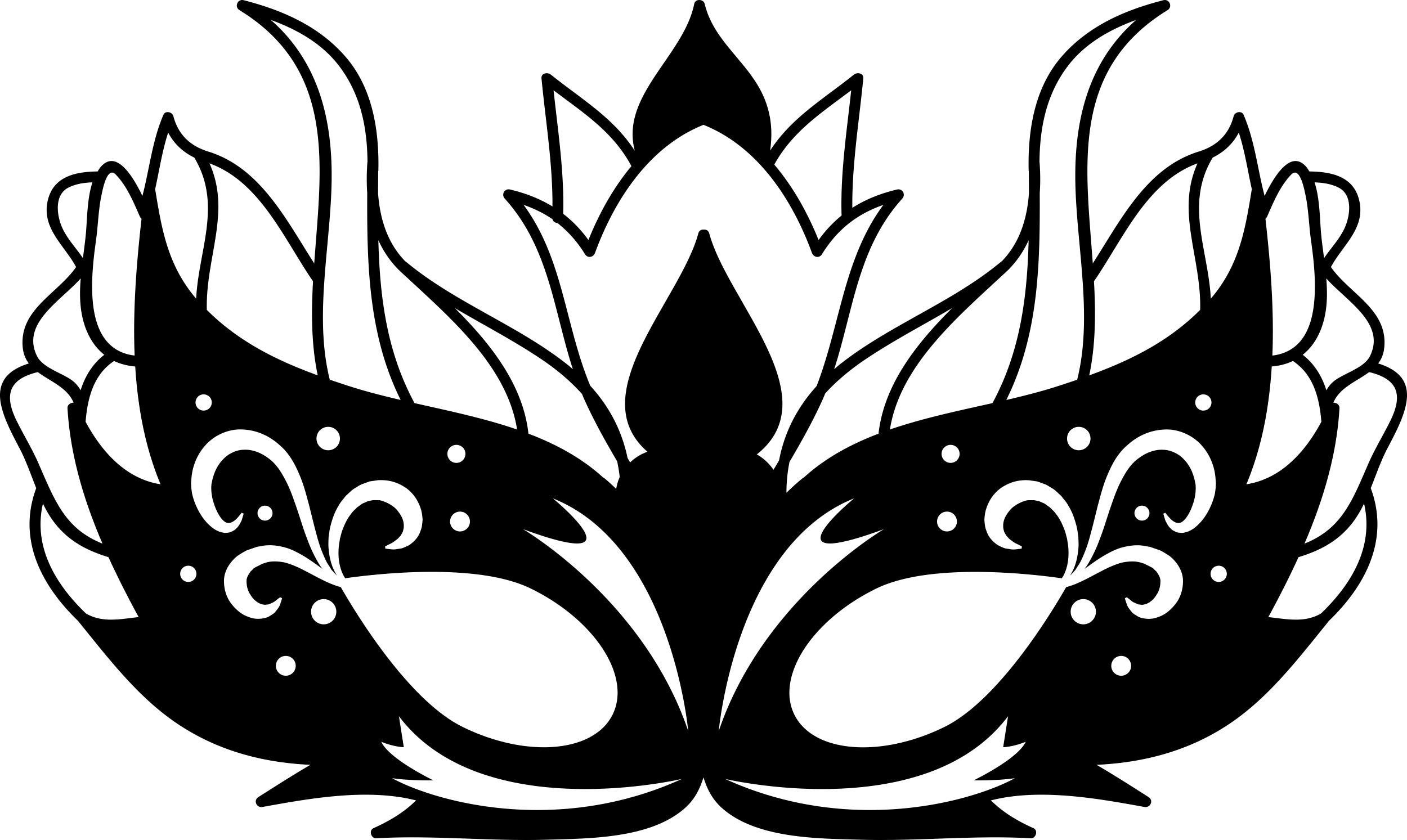 Excentric Carnival Mask Design Sticker Svg Vector Free Vectors